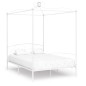 Letto a Baldacchino Bianco in Metallo 120x200 cm Letto a Baldacchino Bianco in Metallo 120x200 cm