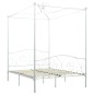 Letto a Baldacchino Bianco in Metallo 120x200 cm Letto a Baldacchino Bianco in Metallo 120x200 cm