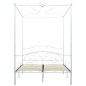 Letto a Baldacchino Bianco in Metallo 120x200 cm Letto a Baldacchino Bianco in Metallo 120x200 cm