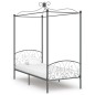 Letto a Baldacchino Grigio in Metallo 90x200 cm Letto a Baldacchino Grigio in Metallo 90x200 cm
