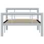 Giroletto Grigio e Bianco in Metallo 90x200 cm