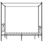 Letto a Baldacchino Grigio in Metallo 140x200 cm Letto a Baldacchino Grigio in Metallo 140x200 cm