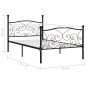 Giroletto con Doghe Nero in Metallo 90x200 cm Giroletto con Doghe Nero in Metallo 90x200 cm