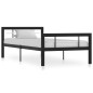 Giroletto Nero e Bianco in Metallo 90x200 cm Giroletto Nero e Bianco in Metallo 90x200 cm