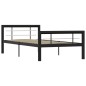 Giroletto Nero e Bianco in Metallo 90x200 cm Giroletto Nero e Bianco in Metallo 90x200 cm