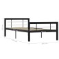 Giroletto Nero e Bianco in Metallo 90x200 cm Giroletto Nero e Bianco in Metallo 90x200 cm