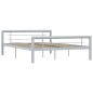 Giroletto Grigio e Bianco in Metallo 160x200 cm Giroletto Grigio e Bianco in Metallo 160x200 cm