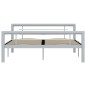 Giroletto Grigio e Bianco in Metallo 160x200 cm Giroletto Grigio e Bianco in Metallo 160x200 cm