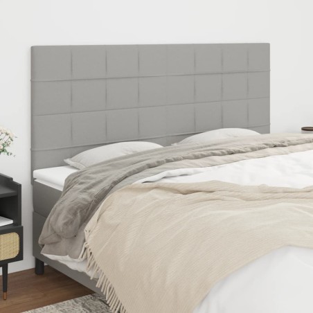 vidaXL Testiera 4 pz Grigio Chiaro 90x5x78/88 cm in Tessuto