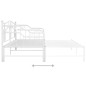 Telaio Divano Letto Estraibile Bianco in Metallo 90x200 cm