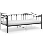 Telaio Divano Letto Nero in Metallo 90x200 cm Telaio Divano Letto Nero in Metallo 90x200 cm