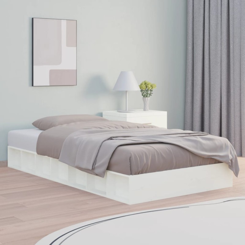 Giroletto Bianco 75x190 cm 2FT6 Small Single in Legno Massello Giroletto Bianco 75x190 cm 2FT6 Small Single in Legno Massello
