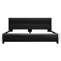 Giroletto con LED Nero in Similpelle 140x200 cm Giroletto con LED Nero in Similpelle 140x200 cm