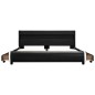 Giroletto con LED Nero in Similpelle 140x200 cm Giroletto con LED Nero in Similpelle 140x200 cm