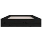 Giroletto Nero 135x190 cm 4FT6 Double in Legno Massello Giroletto Nero 135x190 cm 4FT6 Double in Legno Massello