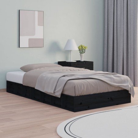 Giroletto Nero 90x190 cm 3FT Single in Legno Massello
