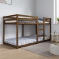 Letto a Castello Miele 90x200 cm in Legno Massello di Pino