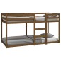 Letto a Castello Miele 90x200 cm in Legno Massello di Pino