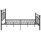 vidaXL Giroletto Nero in Metallo 120x200 cm vidaXL Giroletto Nero in Metallo 120x200 cm