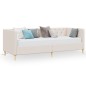 Dormeuse con Materasso Presa USB Crema in Tessuto 90x200 cm Dormeuse con Materasso Presa USB Crema in Tessuto 90x200 cm