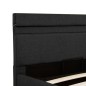 Giroletto con Contenitore e LED Grigio Scuro Tessuto 90x200 cm