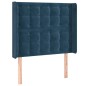 vidaXL Testiera ad Orecchio Blu Scuro 93x16x118/128 cm in Velluto vidaXL Testiera ad Orecchio Blu Scuro 93x16x118/128 cm in Velluto