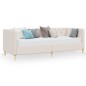 Dormeuse con Materasso Presa USB Crema in Tessuto 90x200 cm Dormeuse con Materasso Presa USB Crema in Tessuto 90x200 cm