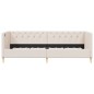 Dormeuse con Materasso Presa USB Crema in Tessuto 90x200 cm Dormeuse con Materasso Presa USB Crema in Tessuto 90x200 cm