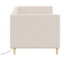 Dormeuse con Materasso Presa USB Crema in Tessuto 90x200 cm Dormeuse con Materasso Presa USB Crema in Tessuto 90x200 cm