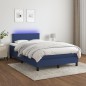 vidaXL Letto a Molle con Materasso e LED Blu 120x200cm in Tessuto vidaXL Letto a Molle con Materasso e LED Blu 120x200cm in Tessuto