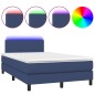 vidaXL Letto a Molle con Materasso e LED Blu 120x200cm in Tessuto vidaXL Letto a Molle con Materasso e LED Blu 120x200cm in Tessuto