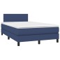 vidaXL Letto a Molle con Materasso e LED Blu 120x200cm in Tessuto vidaXL Letto a Molle con Materasso e LED Blu 120x200cm in Tessuto