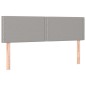 Letto a Molle Materasso e LED Grigio Chiaro 140x190 cm Tessuto Letto a Molle Materasso e LED Grigio Chiaro 140x190 cm Tessuto