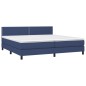 Letto a Molle Materasso e LED Blu 200x200cm in Tessuto Letto a Molle Materasso e LED Blu 200x200cm in Tessuto