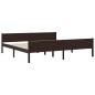 Giroletto Marrone Scuro in Legno Massello di Pino 200x200 cm