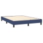 Letto a Molle con Materasso e LED Blu 140x200 cm in Tessuto Letto a Molle con Materasso e LED Blu 140x200 cm in Tessuto