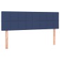 Letto a Molle con Materasso e LED Blu 140x200 cm in Tessuto Letto a Molle con Materasso e LED Blu 140x200 cm in Tessuto