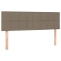 Letto a Molle con Materasso e LED Tortora 140x200 cm in Tessuto Letto a Molle con Materasso e LED Tortora 140x200 cm in Tessuto