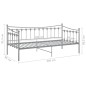 Telaio Divano Letto Grigio in Metallo 90x200 cm Telaio Divano Letto Grigio in Metallo 90x200 cm