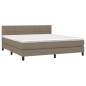 Letto a Molle con Materasso e LED Tortora 180x200 cm in Tessuto Letto a Molle con Materasso e LED Tortora 180x200 cm in Tessuto