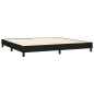 vidaXL Letto a Molle Materasso e LED Nero 200x200cm in Tessuto