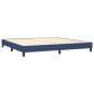 Letto a Molle Materasso e LED Blu 200x200cm in Tessuto