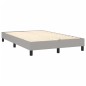 Letto a Molle Materasso e LED Grigio Chiaro 120x200 cm Tessuto Letto a Molle Materasso e LED Grigio Chiaro 120x200 cm Tessuto