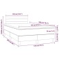 Letto a Molle Materasso e LED Grigio Chiaro 120x200 cm Tessuto Letto a Molle Materasso e LED Grigio Chiaro 120x200 cm Tessuto