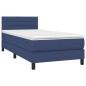 Letto a Molle con Materasso e LED Blu 100x200cm in Tessuto Letto a Molle con Materasso e LED Blu 100x200cm in Tessuto