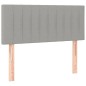 vidaXL Letto a Molle Materasso e LED Grigio Chiaro 100x200 cm Tessuto vidaXL Letto a Molle Materasso e LED Grigio Chiaro 100x200 cm Tessuto