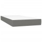 Letto a Molle Materasso e LED Grigio Scuro 100x200cm in Tessuto Letto a Molle Materasso e LED Grigio Scuro 100x200cm in Tessuto