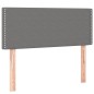 Letto a Molle Materasso e LED Grigio Scuro 100x200cm in Tessuto Letto a Molle Materasso e LED Grigio Scuro 100x200cm in Tessuto
