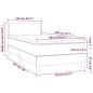 Letto a Molle Materasso e LED Grigio Scuro 100x200cm in Tessuto Letto a Molle Materasso e LED Grigio Scuro 100x200cm in Tessuto