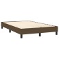 Letto a Molle Materasso e LED Marrone Scuro 120x200 cm Tessuto Letto a Molle Materasso e LED Marrone Scuro 120x200 cm Tessuto